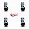 Service Caster 2 Inch Gloss Black Polyolefin Ball Caster - Corner Mount Bracket - SCC, 4PK SCC-GR01S20-POS-GB-716-4-CB90-4 - alternate 5